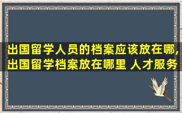 出国留学人员的档案应该放在哪,出国留学档案放在哪里 人才服务中心